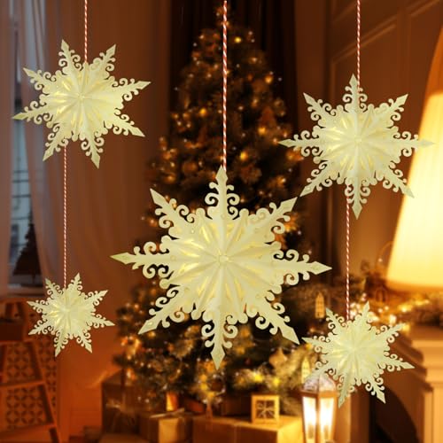 2 stuks Kerstmis snijden Dies 3D Sneeuwvlok papier knippen Stencils Xmas Metal Die knipt voor DIY Scrapbooking Album Decoratief Kerstboom Decor Embossing Dies Card Making 5