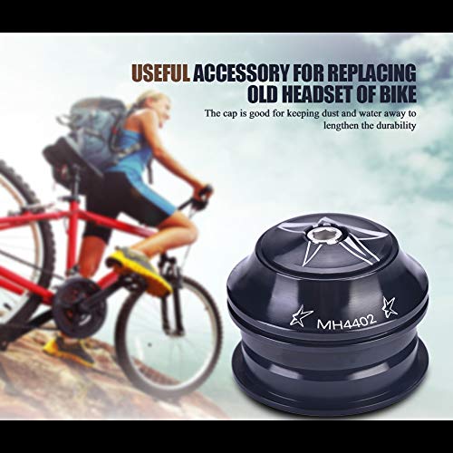 Fietsenmandenset, Mountain Bike, Aluminium Legering, Voorwielvork Shaft, Fiets Vervangingsapparaat met 44mm stuurbuis en 28.6mm Voorvork (zwart) Fietsen en onderdelen 3