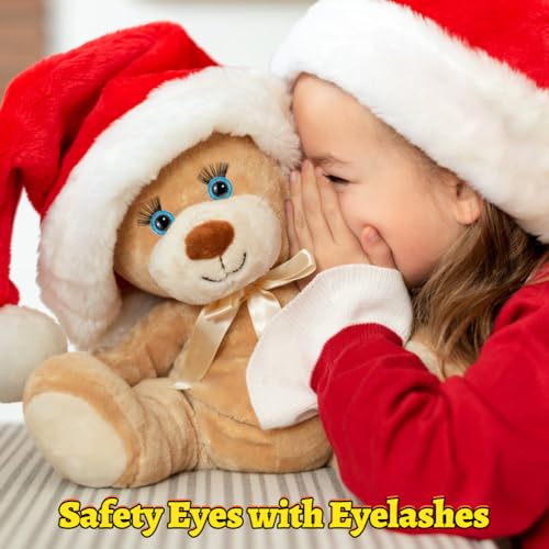 Haak speelgoed veiligheid ogen, 10 st 12mm Glitter Plastic veiligheidsogen met wimpers en ringen voor DIY haak dieren, Poppenpop Plush speelgoed