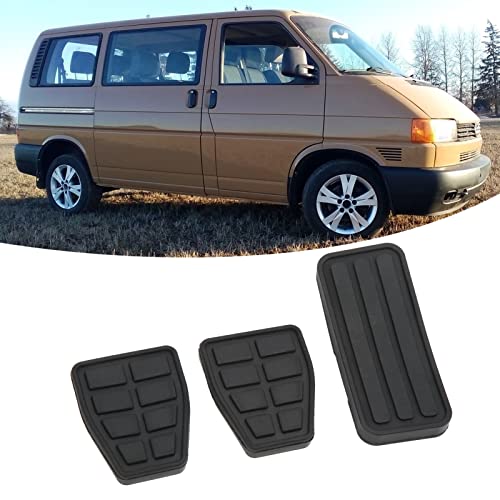 3Pcs Clutch Brake Accelerator Pad Kit Rubber Zwart Flexibele Wear Resistant Vervanging voor T4 Transporter 1990-2003 Autopedals autopedaal 3