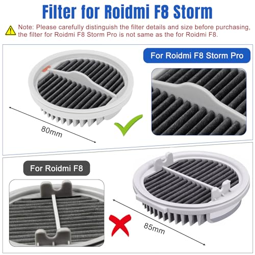 6 st Wasbare HEPA Filter voor Xiaomi Roidmi X20/X30/X30/S2/F8 Storm Pro Cordless Stofzuiger 3
