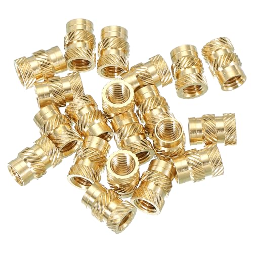 Inserts, M5 x 10 x 7 mm, 20 stuks Messing Verwarming Inserts, Vrouwelijke draad Inserts, Metric Knurled Nut, Inbedding Nut voor Plastic en 3D afdrukken Componenten