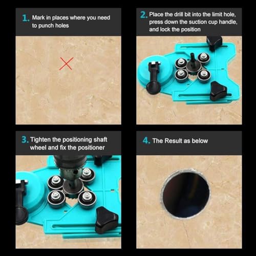 Hole Saw Guide Verstelbare Drill Cceramic/Glas/Marble Hole Saw Guide Sucker Base Locator 4mm-80mm 3