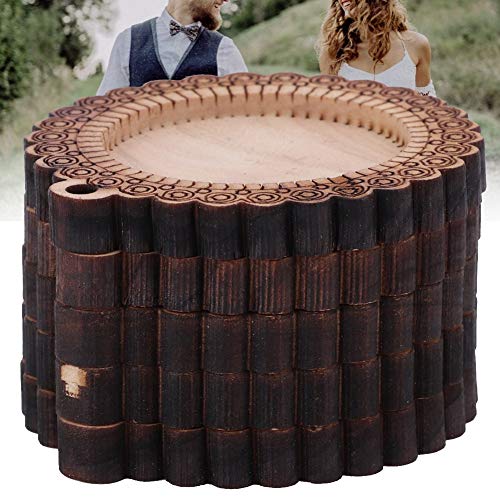 Houten Cabochon Base, 5PCS koord witte houten hanger ketting Base Tray Keychain Ronde Cabochon instelling 5