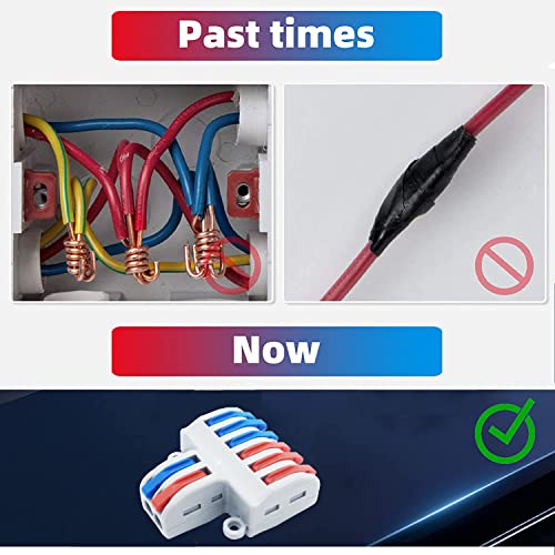 Elektrische connector, SPL-62 Terminalblokken, Compacte Wire Connector, Eindterminalklemmen (7 stuks, 2 in 6 uit) 4