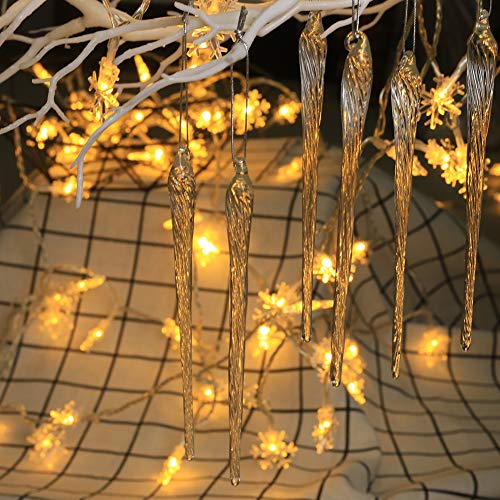 Kerstboom decoratie ijs kegel ijs druppel hanger gemaakt van glas voor opknoping kerst decoratie (glas ijs ijsje) 3