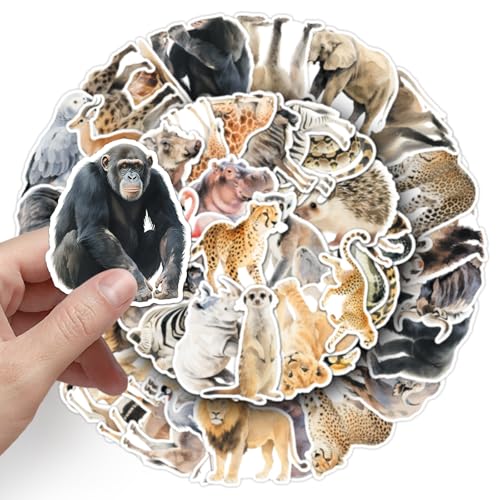 African Animal Stickers voor tieners en volwassenen 50 stuks Dieren Vinyl Stickers Set Auto Motorfiets Skateboard Snowboard Bagage Laptop Suitcase Helm Motorfiets Computer