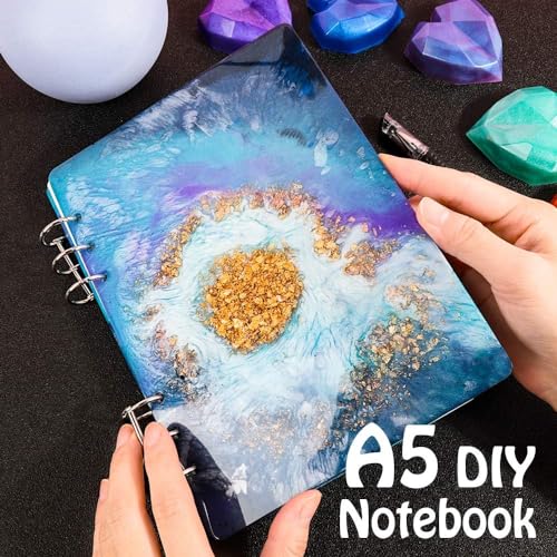 2st/set A5 A7 Notitieboek Vorm Siliconen Craft Making Mold Semi Transparant Mold voor DIY Epoxy Resin Crystal Notepad Cover 4