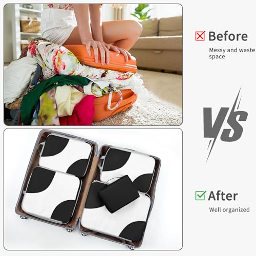 Verpakking Kubussen voor koffers - 7 stuks Compressie Verpakking Cubes Reizen Bagage Organizers Bag - Waterdichte Reis Koffer Organisator Tassen voor kleding Schoenen Cosmetics Toiletartikelen 4