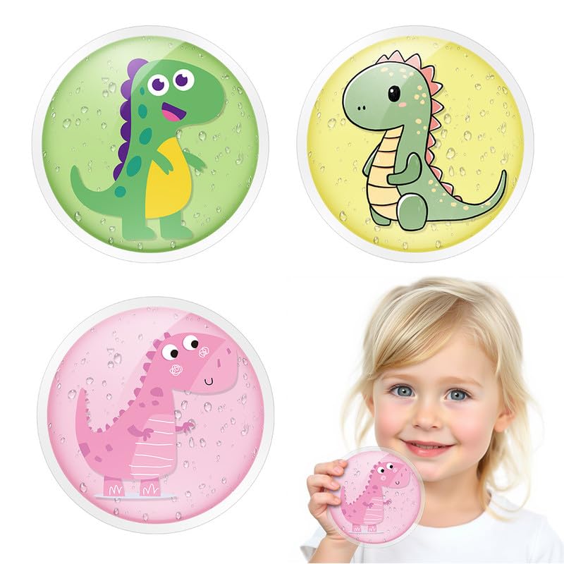 Verpakking van 3 koelkussens voor kinderen met niet-giftige gel voor letsel, koeling, koude en warme kompressen, koeler batterij, herbruikbaar, voor kinderen en volwassenen, 12 cm
