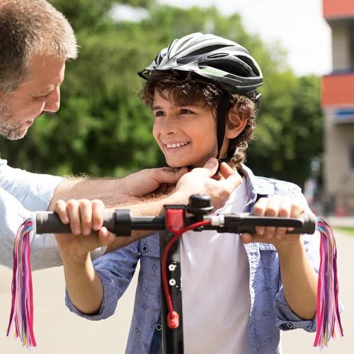 Bike Streamers, Kleurrijke Scooter Handlebar Tassels Handles Libbon Accessoires Decoraties voor meisjes fiets driewielers, blauw wit 5