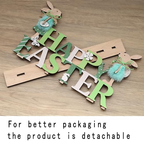 Houten Paasdecoratie Stand Pasen Konijn Houten Decoratie Pasen Decoratie Houten Konijn Decoratie Pasen Decoratie (Happy Pasen) 3