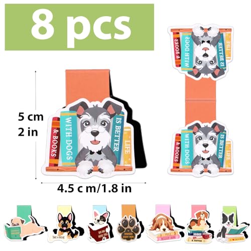 8Stuks Magnetische bladwijzers Honden Paw Magneet Page Markers Clip voor studenten Leraren Boek Lover School Home Office Reading Supplies
