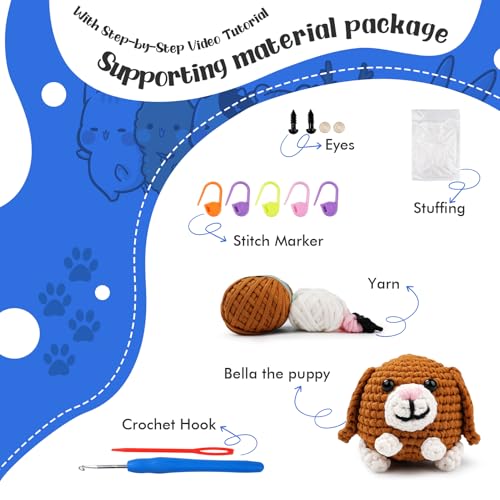Beginner Bella haak Kit Complete Amigurumi Starter set met stap-voor-stap Video Tutorials Gift 4