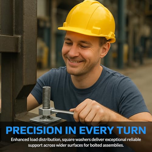 M12 vierkante plaat ringen, rechthoekige wasmachine met rond gat, gegalvaniseerd gegalvaniseerde zware wasmachine voor 12mm bouten/moeren DIN436 (10 stuks) 4
