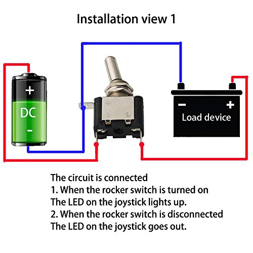 Schakelschakelaar met ledweergave, rode schakelschakelaar voor auto, 12V/20A, SPST schakelschakelaar, aan/uit-schakelaar, rood (3PCS) 5