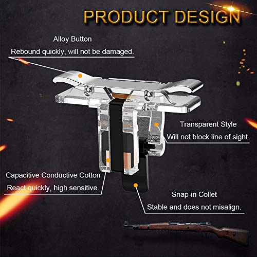 2 st. Mobiele controller Mobiele controller Mobiele triggers Mobiele Game Controller Universele Game Controller Trigger Knoppen Trigger Keys Assistive Controller Gamepad voor Mobiel spel 4