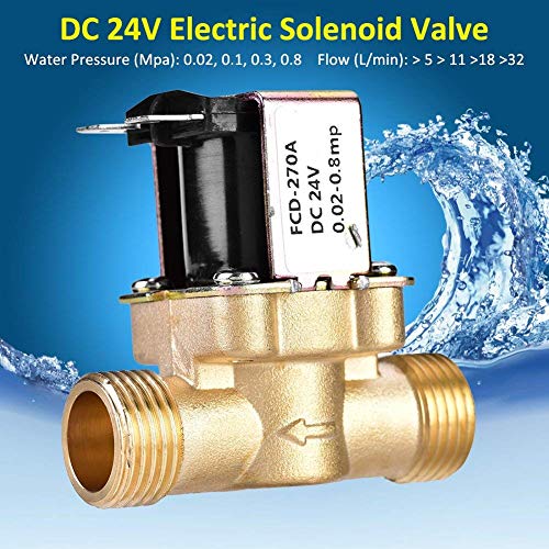 1/2"DC 24V Normaal gesproken gesloten Magnetische Solenoïde Valve Water Control 4