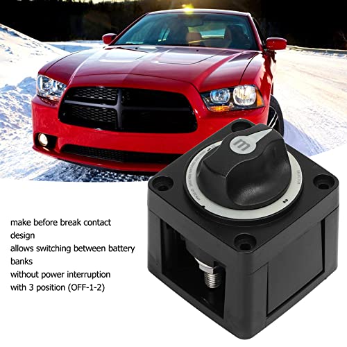 Power-Kill Switch, 300A Batterij keuzeschakelaar, Hoge belasting 3 positie Marine Batterij Scheidingsschakelaar voor Motorhome Boot 3