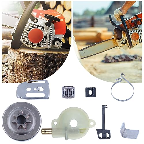 Clutch Drum Oil Pump Remband Steering Plate Choke Rod Kit Voor Husqvarna 142 141 137 136 36 41 Kettingzaag 3