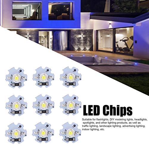 25Stuks 5V LED Chips, 200LM 1W High Power LED Lamp kralen, LED Chips Lampenkralen voor doe-het-zelf Verlichting Fixtures, Zaklampen, Modellering Lichten(Pure White) 3