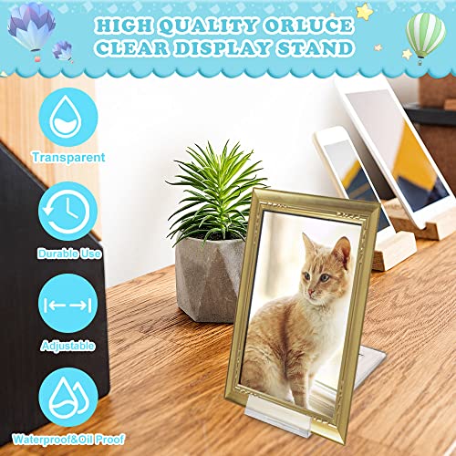 10 st Clear Plastic Display Stand, Acryl plaat staat verstelbaar schuifbaar display sta Easel twee stuk statief Easel Multifunctionele schermen houder voor tekenen 3