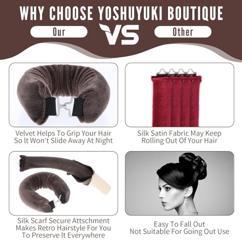 Heatless Hair Curling Iron Night Blow Curls Bars met Vierkante Hoofddoek voor Slapen Herbruikbaar Geen Heat Curly Headband met Haak voor Vrouwen Lange Korte Straight 3