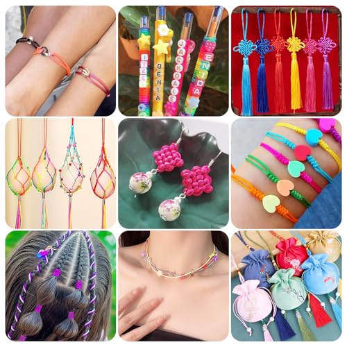 20 bundels 1,5mm polyester draad set 20 kleuren Chinese knoop koorden sieraden ambachtelijke koorden kralen koorden gevlochten koorden voor DIY ambachten levert armband ketting 3