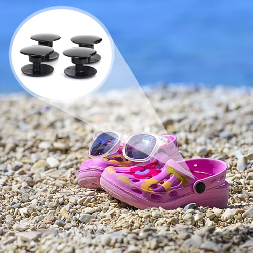 20st Plastic Rivets, Strand Schoen Vervanging Rivets, 16x13x11.5mm, Push In Schroef Rivet voor Schoenen, Hole Plastic Push-in Rivets Sluiting (zwart/wit) 3