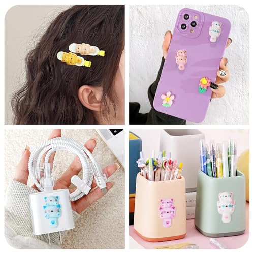 30 stuks Cat Cabochons Assorted Color Kitten Pet Cabochons 29,5mm Flatback Animal Opaque Resin Embellishment Voor Scrapbooking sieraden telefoon geval Haarspeld Vrouwen accessoire ambacht 3