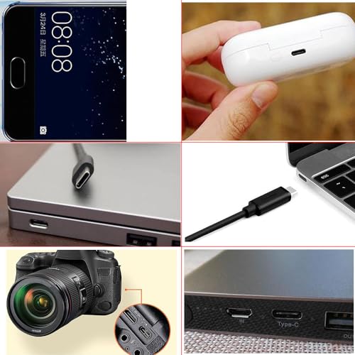 10st USB C-verbindingskabel, USB C-plug, Solderen, 28 AWG, 5V, 2A, 4 Wire USB C-uitbreiding Kabel voor geïnstalleerde USB C apparaten of DIY vervangingsreparatiekabels 5