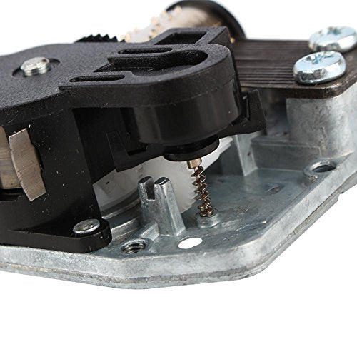 verzilverde muziekdelen met schroevendraaier muziekdoos (zwaan zee) 5