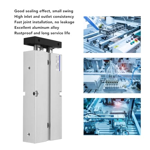Air Cilinder Pneumatische 2 Piston, Stroke 75mm Bore 20mm Double Shaft Double Acting 0-1.0MPa, TN20 X 75-S Double Rod Double Schachtcilinder 5