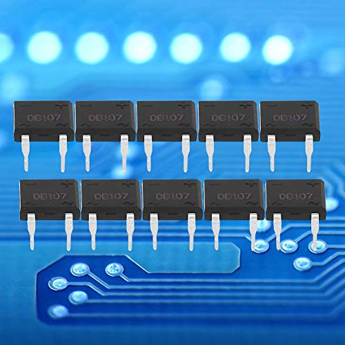 10st DB107 Diode Rectifier Bridge, 1A, 1000V, 4-Pole, Rectifier Bridge for Industrial Electronic Circuits, diode Bridge (Pack of 10) 4