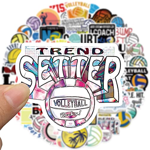 Cute Volleybal Sticker Set Stickers Kids Tieners 50 stuks waterdicht Vinyl Decals Laptop Skateboard Koffer Helm Autofiets Mobiel telefoon Motorrijwiel Bike Scrapbook Cadeau dagboek Cups