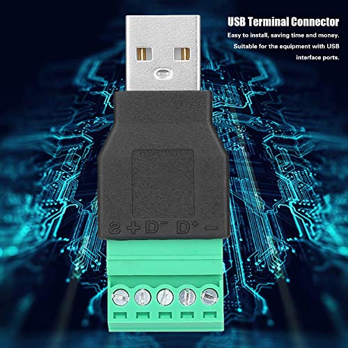 2st USB Man Plug To, Cosses Schroef Cosses 5 Pin Schroef Clamp Adapter Connector Generator Module Terminal Connector 3