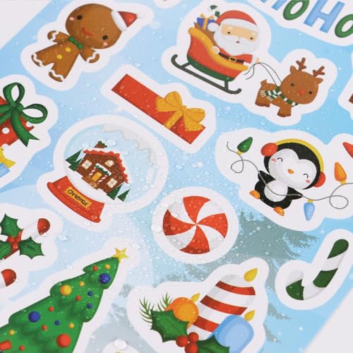 284st Kerst Stickers Decoreren Kerstmis Zelfklevende Papieren Stickers voor Envelop Cards maken ambachtelijke Scrapbook Party Bag Stocking Fillers 3