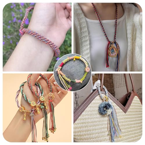 40m Polyester Macrame Cords 1mm gevlochten koord kralen Twisted Wires met Spool voor armband oorbellen ketting sieraden Charms DIY Sieraden ambachten maken 5