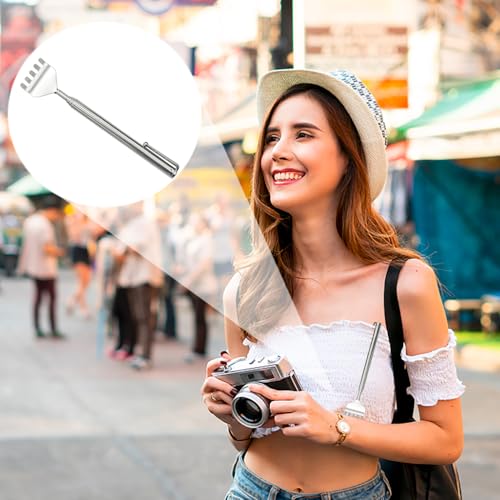 4 stuks terug Scratcher, draagbare uitschuifbare terug Scratcher met Telescopische handgreep, Telescopisch Krabgereedschap, Roestvrij staal terug Scratcher Stimulator voor Volwassenen Mannen Vrouwen Hoofd 4