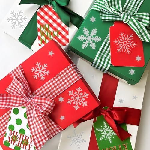 225 stuks Silver Snowflake Stickers Zelfklevende Star Sticker Kerst Transparant Ideale labels voor kaarten maken Scrapbook Holiday Envelope Seal 4