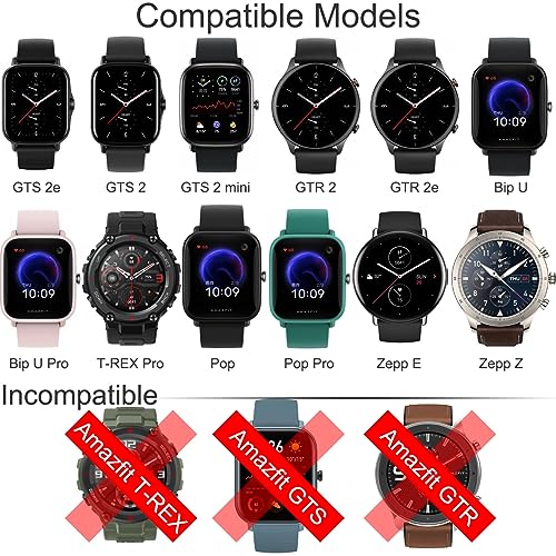 Oplader voor Amazfit GTR 2/GTR 2e/GTS 2e/GTS4 GTS2 Mini/T-Rex Pro/Bip 3/Bip U/Pop Pro/Zepp E/Z, USB Oplaadkabel, Smart Watch Accessoires, 100 cm, Verpakking van 2