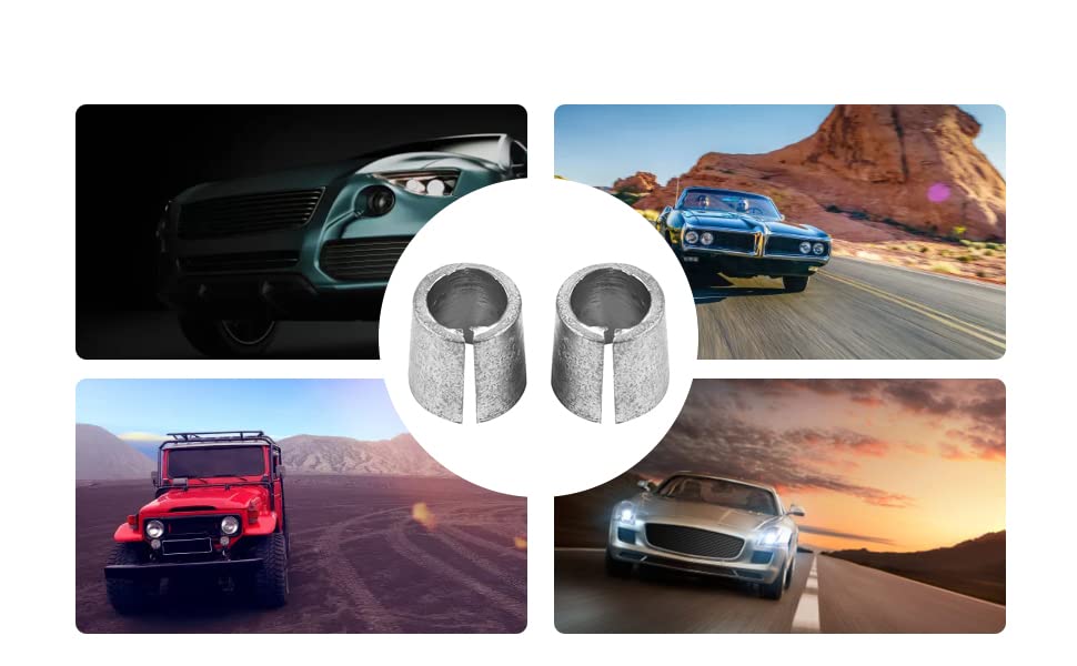 Auto Batterij Anodes Kathode Mouwen, 1 Paar Batterij Clamp Converter Pole Adapter, Metaal Materiaal Zilver Batterij Mouwen 3