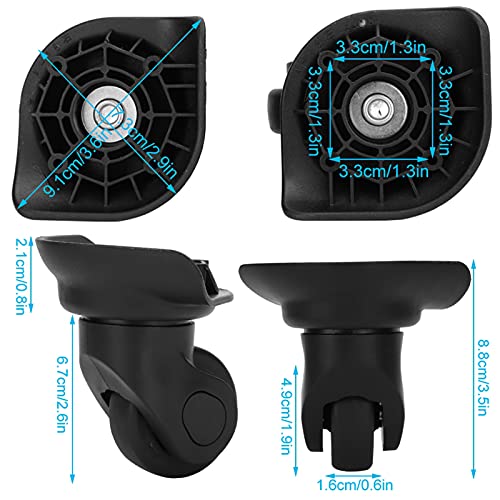Vervanging Wielen Bagage Wielen Vervanging Kit Black PP Pet Outdoor Single Row Universal Wheel Suitcase Drawbar Box Bagagekasten Accessoires 3