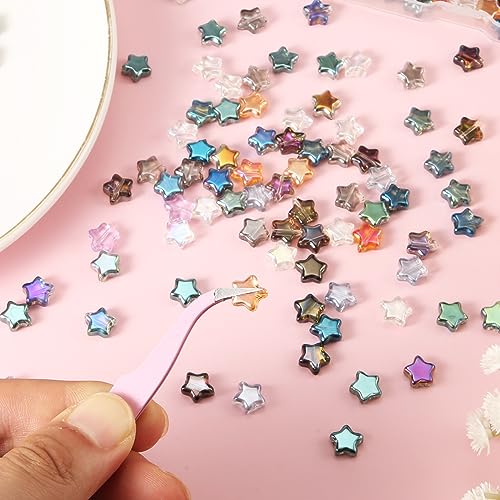 300 st. Kleurrijke ster kralen voor armbanden - Kleine stervormige glazen kralen voor sieraden maken, DIY ambachten, decor accessoires 3