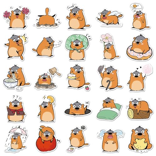 Marmot Stickers voor tieners en volwassenen, Pack van 50 Muis, Waterdichte Vinyl Stickers Set, Auto, Motorfiets, Fiets, Skateboard, Snowboard, Bagage, Laptop, Koffer, Helm, Motorfiets, Computer 4