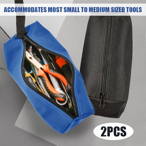 2 stuks kleine gereedschapszak, multifunctionele gereedschapsorganizer opslagzak Canvas gereedschap opslag zakken rits gereedschap rollen waterdichte schroevendraaier gereedschap bestellingen 5
