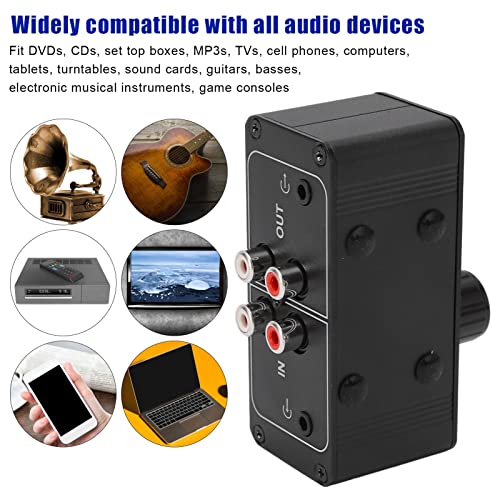 Mini Stereo Preamp Mini Stereo Hoofdtelefoon Versterker Volume Control Stereo Control Box met Jack 3.5mm uitgang voor telefoons Computers Top Boxes Gitaren Basses instellen