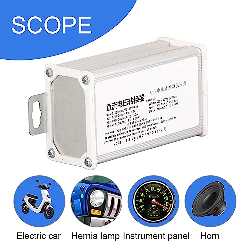 36V-72V tot 12V 10A 120W DC Converter adapter Transformer, Geschikt voor elektrische Scooter, Step-Up / Down Voltage Regulator 5