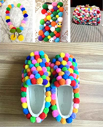 10 mm ongeveer 288 stuks kleurrijke mini pompoms voor ambachten, viltballen, kleurrijke pompoms, kleine pompoms, zachte pluche ballen voor decoratie, naaien, DIY, creatieve ambachten