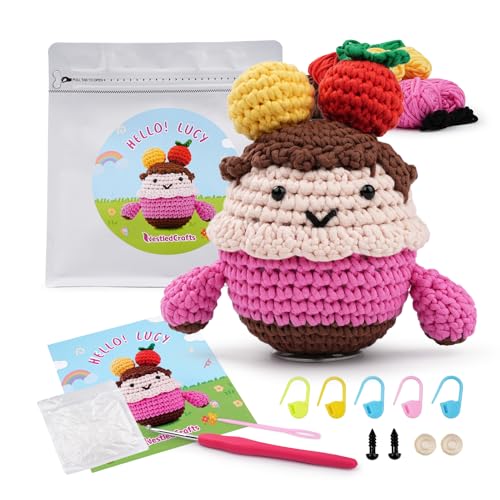 Lucy haak Kit voor beginners, Complete Amigurumi Starter set met stap-voor-stap Video Tutorials Gift